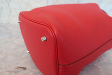 将图片加载到图库查看器,HERMES PICOTIN LOCK MM Clemence leather Rouge casaque X刻印 Hand bag 700100181