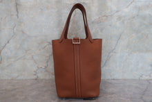 將圖片載入圖庫檢視器 HERMES/エルメス ピコタンロックPM トリヨンクレマンス ゴールド X刻印 ハンドバッグ 700090138