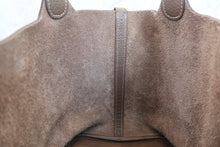 将图片加载到图库查看器,HERMES PICOTIN LOCK MM Clemence leather Etoupe gray D刻印 Hand bag 800030084
