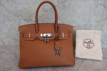 将图片加载到图库查看器,HERMES BIRKIN 30 Togo leather Gold □Q刻印 Hand bag 800020085