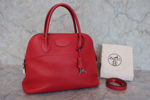 将图片加载到图库查看器,HERMES/BOLIDE 31 Clemence leather Rouge casaque □Q刻印 Shoulder bag 800020176