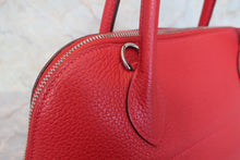将图片加载到图库查看器,HERMES/BOLIDE 31 Clemence leather Rouge casaque □Q刻印 Shoulder bag 800020176