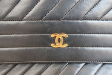 画像をギャラリービューアに読み込む, CHANEL/シャネル バイアスステッチプッシュロックチェーンショルダーバッグ ラムスキン ブラック/ゴールド金具 ショルダーバッグ 800060113