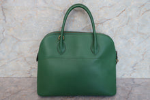 画像をギャラリービューアに読み込む, HERMES/エルメス ボリード35 バイカラー クシュベル グリーン/ネイビー 〇V刻印 ショルダーバッグ 700090136
