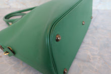 画像をギャラリービューアに読み込む, HERMES/エルメス ボリード35 バイカラー クシュベル グリーン/ネイビー 〇V刻印 ショルダーバッグ 700090136