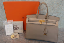 画像をギャラリービューアに読み込む, HERMES/エルメス バーキン35 トゴ トゥルティエールグレー □L刻印 ハンドバッグ 700080079
