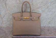 画像をギャラリービューアに読み込む, HERMES/エルメス バーキン35 トゴ トゥルティエールグレー □L刻印 ハンドバッグ 700080079