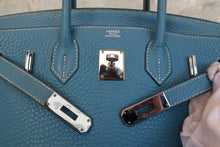 画像をギャラリービューアに読み込む, HERMES/エルメス バーキン30 トリヨンクレマンス ブルージーン □H刻印 ハンドバッグ 800010032