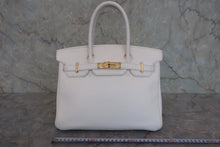 将图片加载到图库查看器,HERMES BIRKIN 30 Clemence leather White □L刻印 Hand bag 800020098
