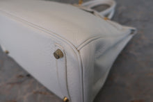 将图片加载到图库查看器,HERMES BIRKIN 30 Clemence leather White □L刻印 Hand bag 800020098