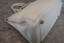 将图片加载到图库查看器,HERMES BIRKIN 30 Clemence leather White □L刻印 Hand bag 800020098