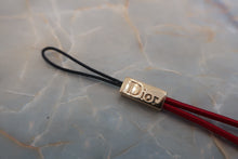 將圖片載入圖庫檢視器 Christian Dior/クリスチャンディオール カデナ・キーモチーフストラップ 金メッキ レッド/ゴールド金具 ストラップ 300010100