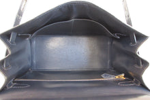 画像をギャラリービューアに読み込む, HERMES/エルメス ケリー28 ボックスカーフ ネイビー 〇J刻印 ハンドバッグ 700060052