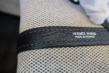 画像をギャラリービューアに読み込む, HERMES/エルメス ガーデンパーティPM トワルアッシュ/レザー ブラック/グレー □J刻印 トートバッグ 800080113