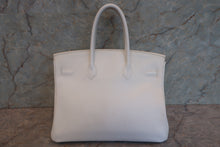 Load image into Gallery viewer, HERMES BIRKIN 35 Clemence leather White □R Engraving Hand bag 700050002