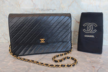 画像をギャラリービューアに読み込む, CHANEL/シャネル バイアスステッチチェーンショルダーバッグ ラムスキン ブラック/ゴールド金具 ショルダーバッグ 800050079