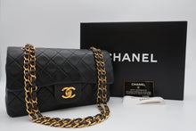 Load image into Gallery viewer, CHANEL Matelasse Double Flap Double Chain shoulder bag Lambskin Black/Gold hardware Shoulder bag 800090147