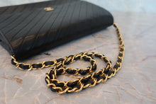 画像をギャラリービューアに読み込む, CHANEL/シャネル バイアスステッチチェーンショルダーバッグ ラムスキン ブラック/ゴールド金具 ショルダーバッグ 800050079