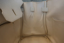 Load image into Gallery viewer, HERMES BIRKIN 35 Clemence leather White □R Engraving Hand bag 700050002
