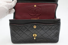 Load image into Gallery viewer, CHANEL Matelasse Double Flap Double Chain shoulder bag Lambskin Black/Gold hardware Shoulder bag 800090147