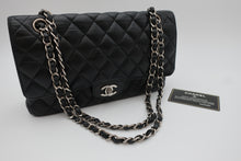 Load image into Gallery viewer, CHANEL Matelasse Double Flap Double Chain shoulder bag Caviar skin Black/Silver hardware Shoulder bag 800100005