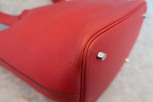 将图片加载到图库查看器,HERMES PICOTIN LOCK MM Clemence leather Rouge casaque C刻印 Hand bag 800020165
