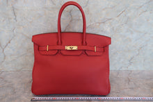 Load image into Gallery viewer, HERMES BIRKIN 35 Togo leather Rouge casaque □Q Engraving Hand bag 700080132