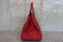 Load image into Gallery viewer, HERMES BIRKIN 35 Togo leather Rouge casaque □Q Engraving Hand bag 700080132