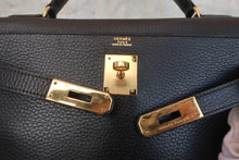 將圖片載入圖庫檢視器 HERMES/エルメス ケリー32 アルデンヌ ブラック 〇T刻印 ショルダーバッグ 800020222