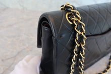 Load image into Gallery viewer, CHANEL Matelasse double Flap Double Chain shoulder bag Lambskin Black/Gold Hardware Shoulder bag 800080147