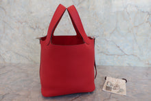 将图片加载到图库查看器,HERMES PICOTIN LOCK PM Clemence leather Rouge casaque C刻印 Hand bag 800040018