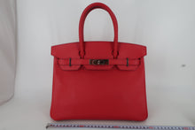 将图片加载到图库查看器,HERMES BIRKIN 30 Epsom leather Bougainvillier □N刻印 Hand bag 800100013