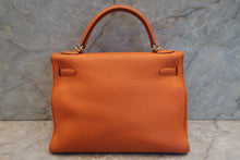 將圖片載入圖庫檢視器 HERMES/エルメス ケリー32 トゴ オレンジ □F刻印 ショルダーバッグ 700090147