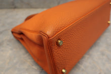將圖片載入圖庫檢視器 HERMES/エルメス ケリー32 トゴ オレンジ □F刻印 ショルダーバッグ 700090147
