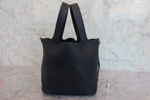 将图片加载到图库查看器,HERMES PICOTIN LOCK MM Clemence leather Black Y刻印 Hand bag 800030087