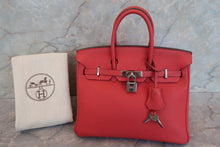 Load image into Gallery viewer, HERMES BIRKIN 25 Togo leather Rouge pivoine T Engraving Hand bag 700080122