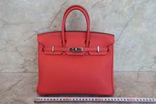 Load image into Gallery viewer, HERMES BIRKIN 25 Togo leather Rouge pivoine T Engraving Hand bag 700080122