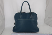 Load image into Gallery viewer, HERMES BOLIDE RELAX 40 Sikkim leather Blue thalassa □P Engraving Hand bag 800100020
