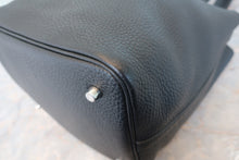 将图片加载到图库查看器,HERMES PICOTIN LOCK MM Clemence leather Black Y刻印 Hand bag 800030087