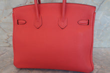 Load image into Gallery viewer, HERMES BIRKIN 25 Togo leather Rouge pivoine T Engraving Hand bag 700080122
