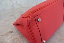 Load image into Gallery viewer, HERMES BIRKIN 25 Togo leather Rouge pivoine T Engraving Hand bag 700080122