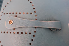 Load image into Gallery viewer, HERMES EVELYNE 3GM Clemence leather Blue jean □L Engraving Shoulder bag 800050109