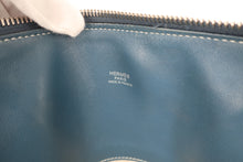 Load image into Gallery viewer, HERMES BOLIDE RELAX 40 Sikkim leather Blue thalassa □P Engraving Hand bag 800100020