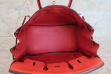 Load image into Gallery viewer, HERMES BIRKIN 25 Togo leather Rouge pivoine T Engraving Hand bag 700080122