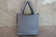 Load image into Gallery viewer, HERMES PICOTIN LOCK PM Clemence leather Blue lin □Q Engraving Hand bag 800080094
