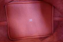 Load image into Gallery viewer, HERMES PICOTIN LOCK Eclat MM Clemence leather/Swift leather Orange poppy/Bordeaux A Engraving Hand bag 700070078