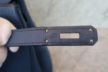 Load image into Gallery viewer, HERMES BIRKIN 30 Clemence leather Blue □K Engraving Hand bag 700090177