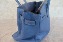 Load image into Gallery viewer, HERMES BIRKIN 30 Clemence leather Blue □K Engraving Hand bag 700090177
