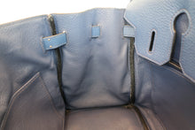 Load image into Gallery viewer, HERMES BIRKIN 30 Clemence leather Blue □K Engraving Hand bag 700090177