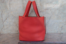 将图片加载到图库查看器,HERMES PICOTIN LOCK MM Clemence leather Rose jaipur □R刻印 Hand bag 700090151